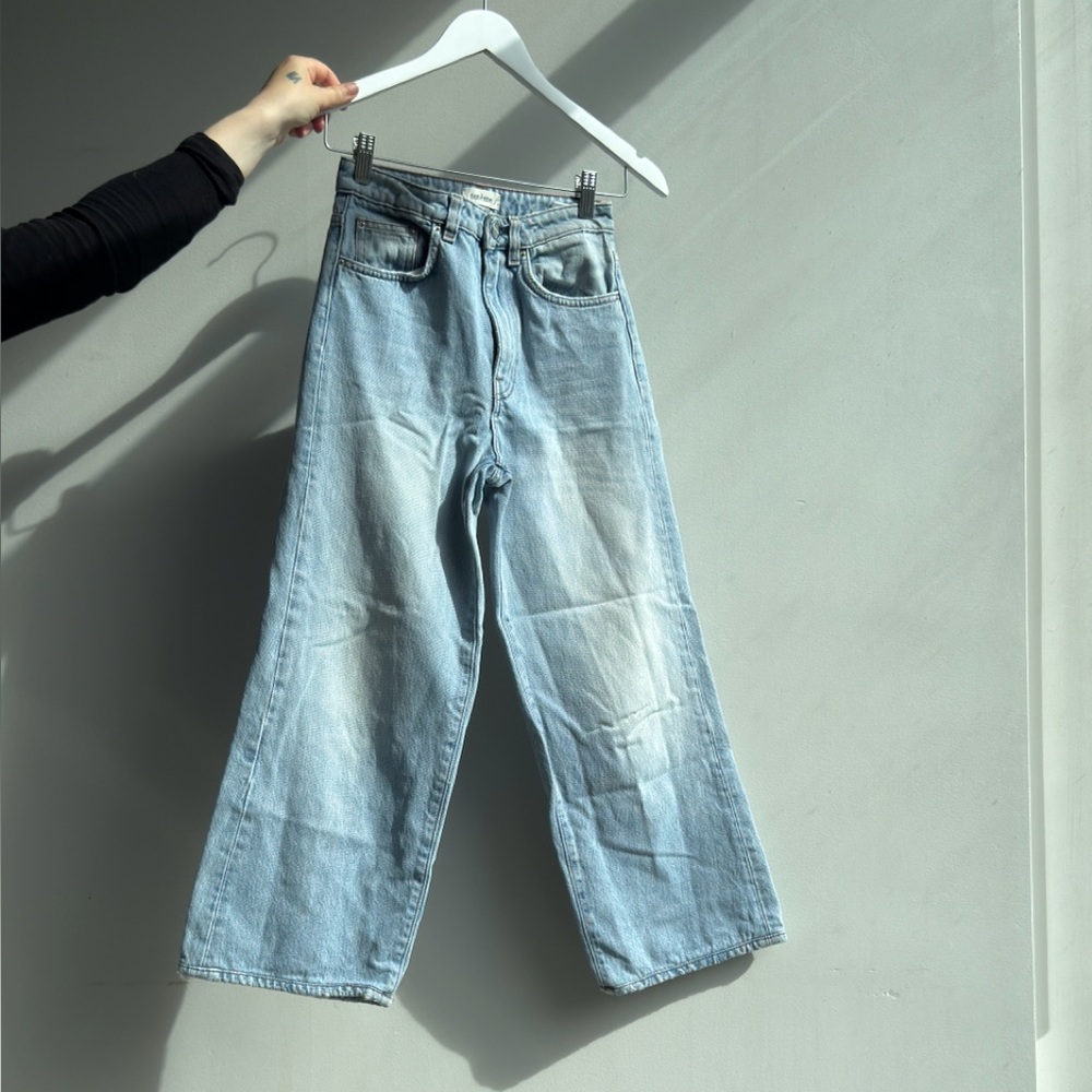 Totems Light Blue Wide-Leg Cropped Jeans